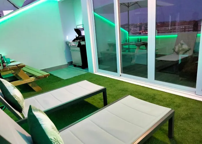 Apartamento Con Terraza, Barbacoa Y Vistas Al Mar * A Coruña